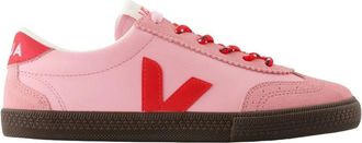 Veja Pink Leather Volley Trainers - female - Veja - Sneakers - Pink - 11 UK - Shoes