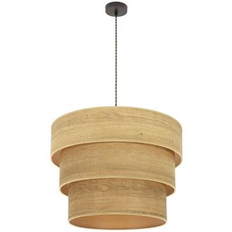 Fabrilamp Colgante Triple Smile 3xe27 Marron/madera Clara Regx50x50 Cm