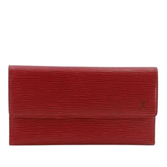 Louis Vuitton Pre-owned Wallets, female, Red, Size: ONE SIZE Pre-owned Porte Tresor International