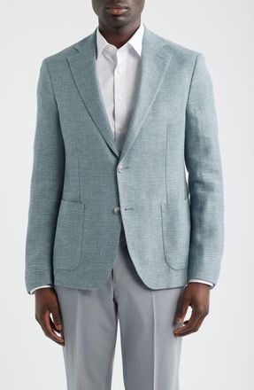 Vince Relaxed Fit Icon Stretch Linen, Wool & Silk Sport Coat in Light Blue at Nordstrom, Size 42 Regular