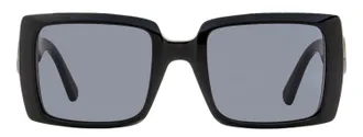 Moncler ML0244 Bold Rectangle Frame Sunglasses - Black