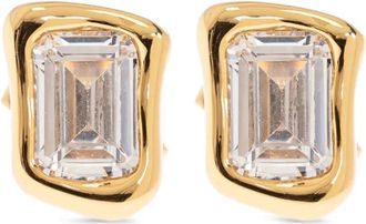Kate Spade New York crystal-embellishment earrings - women - Brass/Titanium/Cubic Zirconia - One Size - Gold