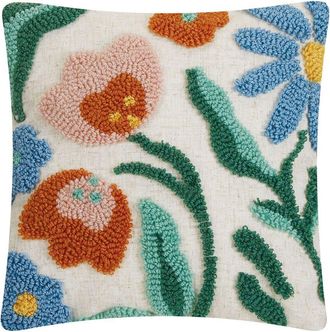Peking Handicraft Rainbow Florals Hook Pillow