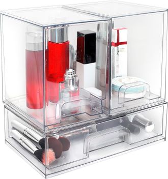 OEM Cajones Deslizantes Transparentes, Grandes Y Apilables, Ideales Para Debajo Del Fregadero, En La Despensa, El Ba&ntilde;o O La Oficina