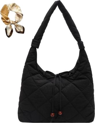 Generic Casual Commute Quilted Underarm Bag for Women,Trendy Large Capacity Shoulder Bags,Lightweight Soft Padded Handbag