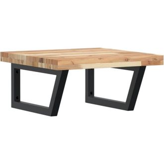 vidaXL Vidaxl - Estante De Lavabo De Pared Acero Y Madera Maciza De Acacia
