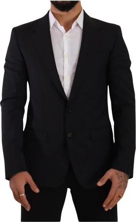 Dolce & Gabbana Martini Blazer - Heren - Blazers - Zwart - M - Wol - Jassen