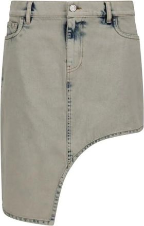 Coperni Asymmetrische Denim Minirok - Dames - Spijkerrokken - Grijs - XS - Denim - Rokken