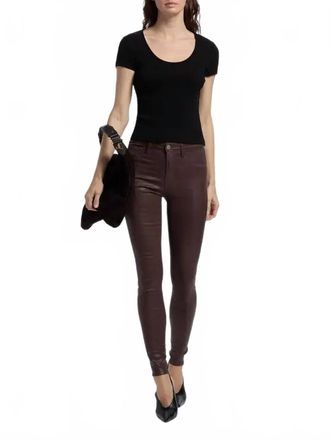 L'agence Brynlee Scoopneck Tee In Black