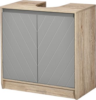 HOMCOM Armadietto Sottolavabo In Mdf 2 Ante 2 Mensole Regolabili 60 X 30 X 60cm - Homcom
