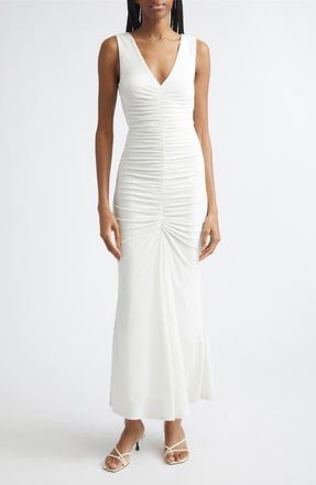 Toccin Inez Ruched Sleeveless Dress in Coconut at Nordstrom, Size Xx-Small