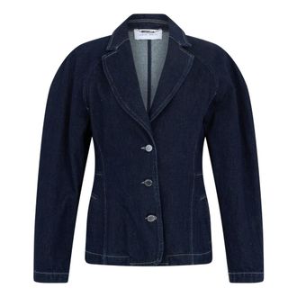 Alberta Ferretti Alberta Ferretti, Denim Jackets, female, Blue, Size: XS Flared-Sleeve Jacket