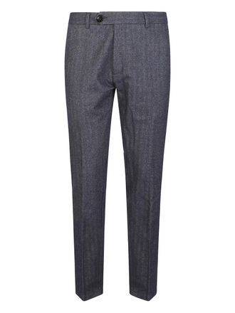 PMDS Premium Mood Denim Superior herringbone trousers - men - Cotton/Wool/Polyester - 36 - Blue
