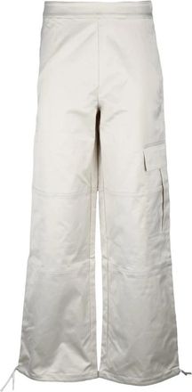 Calvin Klein Jeans Wide Broek - Dames - Wijde Broeken - Beige - S - Polyester - Broeken