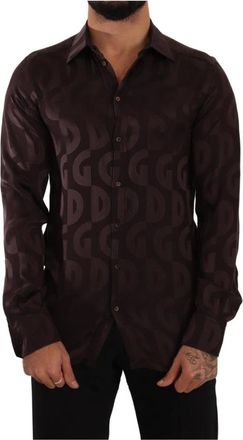 Dolce & Gabbana Heren, Overhemden, Rood, Maat: 3XS Zijde