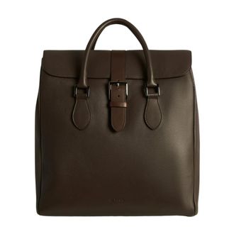 Kiton Kalfsleren Shopper - Heren - Handtassen - Bruin - ONE Size - Katoen - Tassen