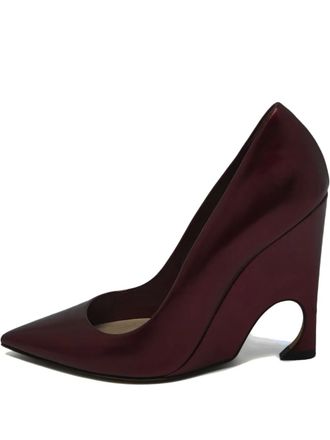 Dior 100mm leather heeled pumps - Red