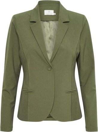 Kaffe Stijlvolle Jillian Blazer in Grape Leaf - Dames - Blazers - Groen - L - Leer - Jassen