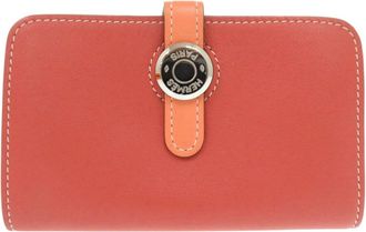 Hermès Crevette Sanguine Swift Leather Coin Purse/Coin Case (Pre-Owned)