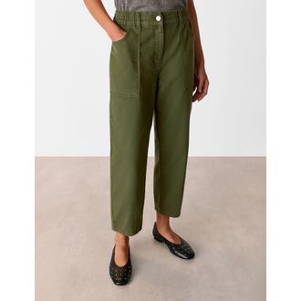 Whistles Relaxed Fit Tessa Trouser in Khaki at Nordstrom, Size 10