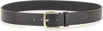HUGO BOSS Black Solid Buckle Belt