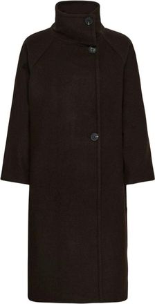 Inwear Single-Breasted Coats - Dames - Mantel - Bruin - S - Jassen