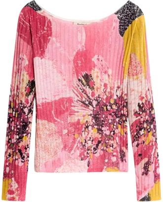 Desigual Jers Roses Felpa - - Tops - Donna - Multicolore - S