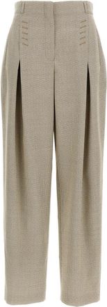 Fendi Beige Micro check trousers