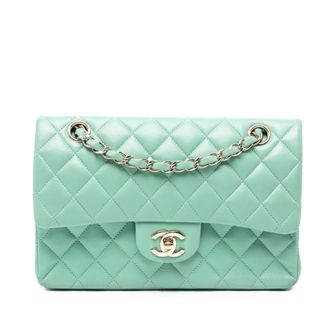 Chanel Tweedehands Kleine Classic Lamsskin Dubbele Flap