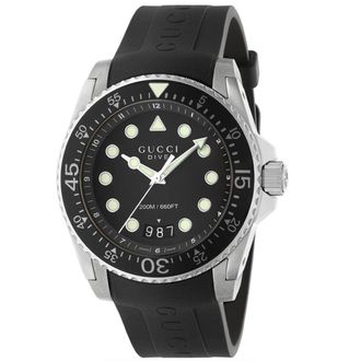 Gucci Dive Black herenhorloge YA136204 - Stijlvol en duurzaam uurwerk