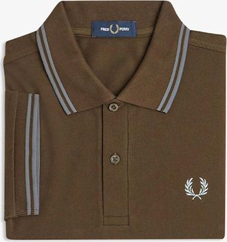 Fred Perry Mens Fred Perry Twin Tipped Polo Shirt - Tan - Size: 38/Regular