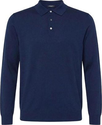 Drumohr Long Sleeve Logo Polo