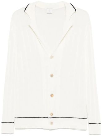 Eleventy ribbed-knit cardigan - White