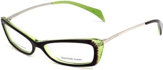 Alexander McQueen Alexander McQueen, Glasses, female, Multicolor, Size: ONE SIZE Multicolor Acetate Frames with Golden Accents