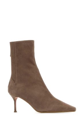 Aquazzura Womens Dove Grey Suede Saint Honor Ankle Boots Tortora Stivali