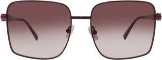 Ferragamo Ferragamo Burgundy Gradient Square Ladies Sunglasses SF330S 606 57