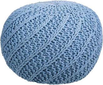 Wanderlust Deco Puff de algod&oacute;n trenzado 45 x 45 x 30h cm