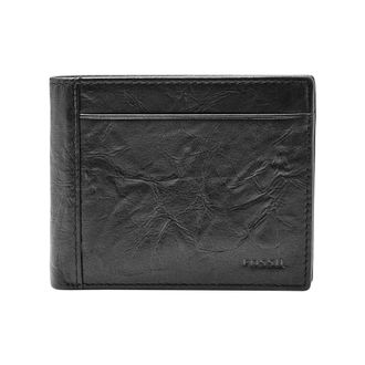 Fossil Wallet for Men Neel, Leather Bifold black 11.4 cm L x 2.5 cm W x 9.5 cm H ML3890001