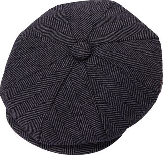 Generic Newsboy Flat Caps Men, Shelby Baker Boy Hats for Men Grey Tweed Vintage Adjustable Peaky 8 Piece Mens Gatsby Beret Hat Button Top (Charcoal Herringbon