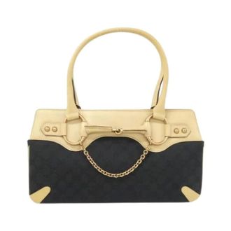 Gucci Pre-owned Handbags, female, Black, Size: ONE SIZE Pre-owned Vintage GG Canvas Handbag
