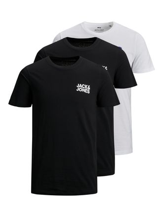 Jack & Jones T-Shirt JACK & JONES CORP LOGO TEE, Herren, Gr. XL, blau (schwarz, navy, wei&szlig;), Jersey, Obermaterial: 100% Baumwolle, schmal h&uuml;ftbedeckend, Rundhals, 