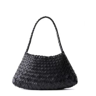Dragon Diffusion Tassen, Dames, Zwart, ONE Size, Leer, Rosanna Geweven Leren Baguette Tas