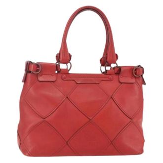 Ferragamo Pre-owned Handbags, female, Red, Size: ONE SIZE Pre-owned Leather Handbag