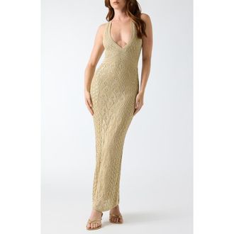 Guess Ellie Pointelle Knit Maxi Dress in Open Beige at Nordstrom, Size X-Small