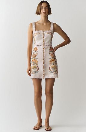 Farm Rio Linen Buttondown Mini Dress