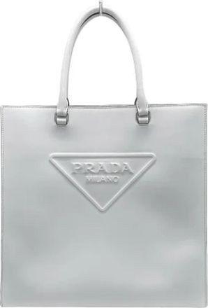 Prada Pre-owned Leather prada-bags - Dames - Vintage Shopper - Grijs - ONE Size - Vintage