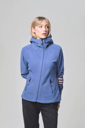 Bench Fleecejacke BENCH. NINJA, Damen, Gr. 36, blau (dusky blau), Fleece, Obermaterial: 100% Polyester, unifarben, figurbetont, Jacken Fleecejacke