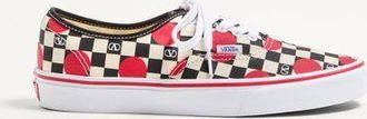 Valentino Garavani Valentino Garavani And Vans Low-Top Trainer In Fabric With VLogo Checkerboard Print And Polka Dot Detail Man BUTTER/BLACK/ROUGE PUR 40.5