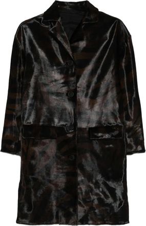 Salvatore Santoro Cappotto in shearling - Nero