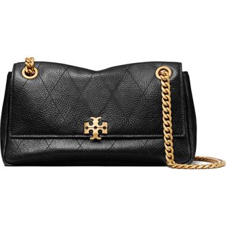 Tory Burch Small Charlie Leather Shoulder Bag in Black at Nordstrom